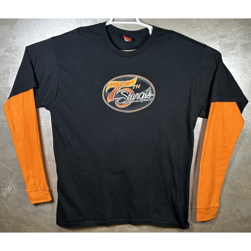 Sturgis 75th Anniversary Motorcycle Rally 2015 Long Sleeve Shirt Size XL